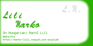 lili marko business card