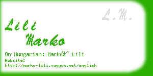 lili marko business card